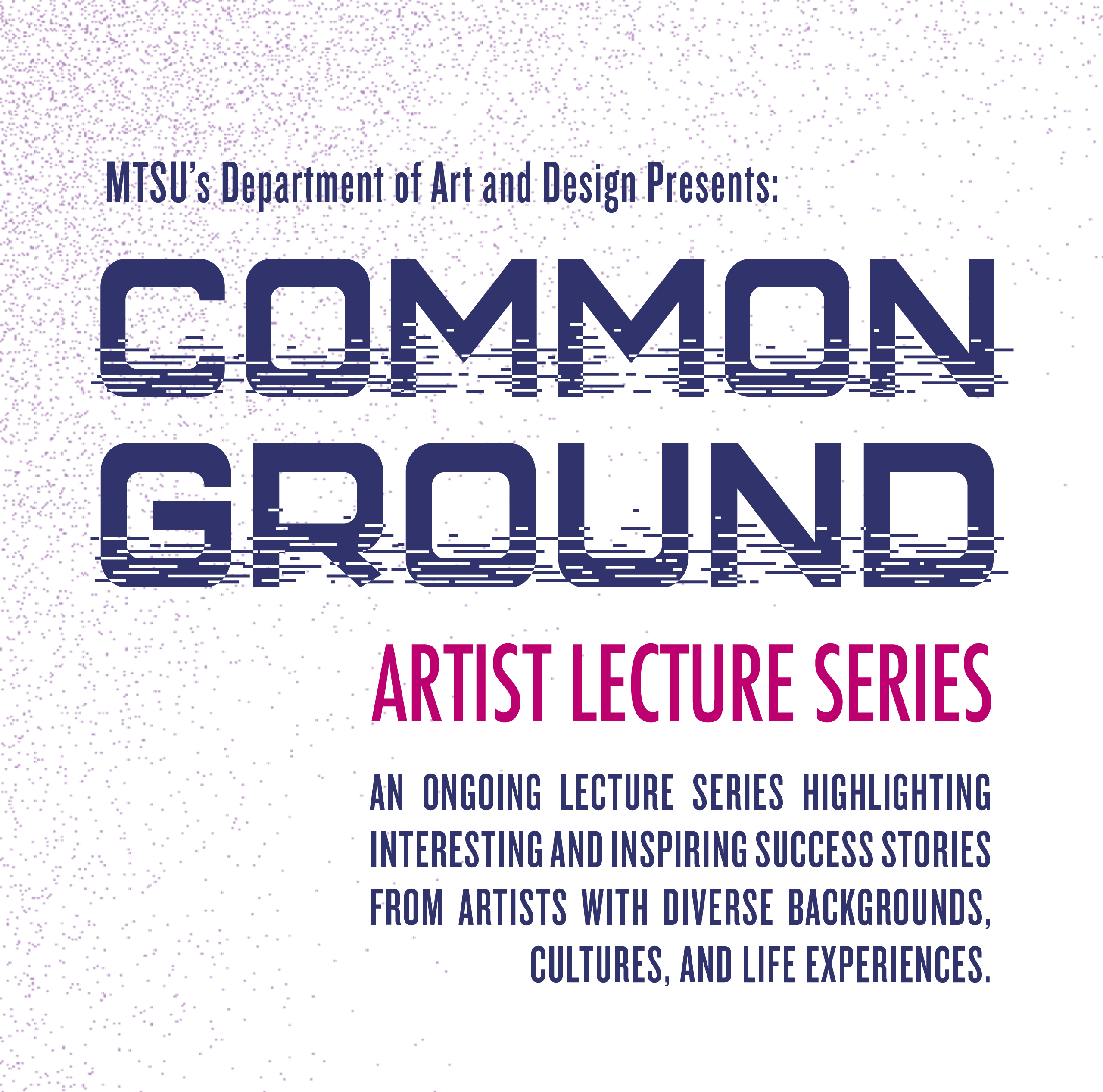 Common Ground Artist Lecture Series Info