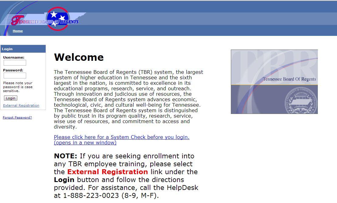 Picture of the Welcome Page
