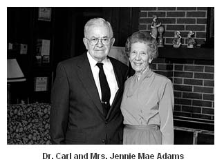Dr. Carl and Mrs. Jennie Mae Adams