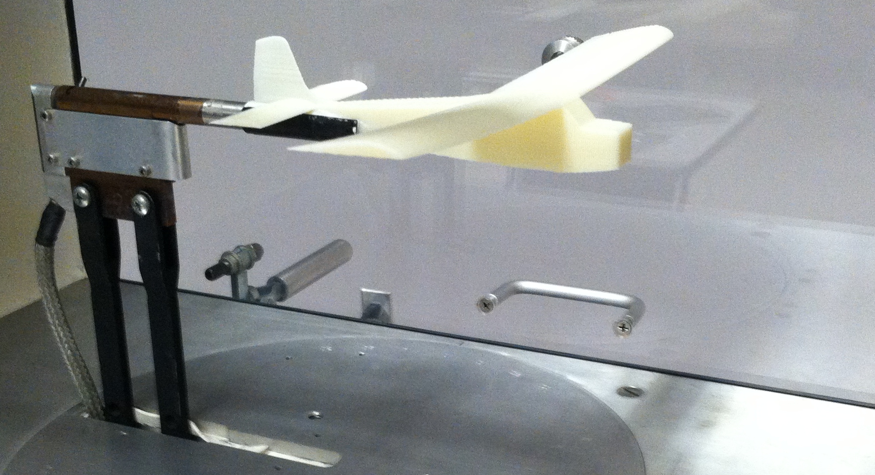 3D printed Telemaster in wind tunnel