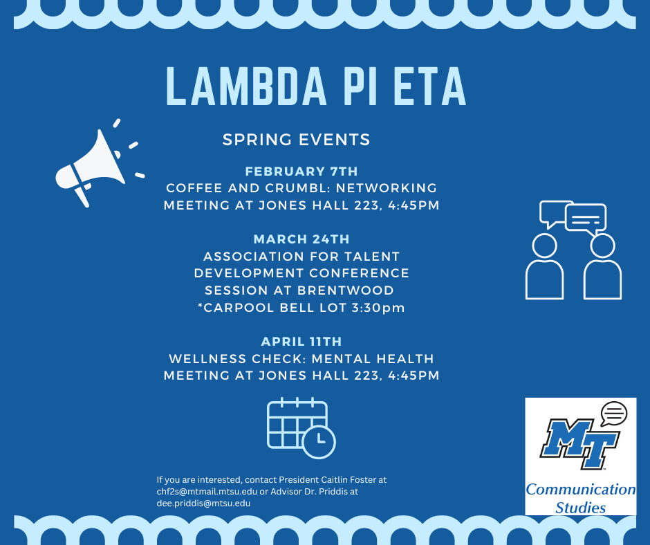 Lambda Pi Eta (LPH) Spring 2023 Events