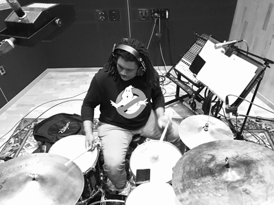 studio record drumset
