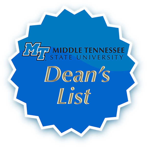 Middle Tennessee State University’s Dean’s List Middle Tennessee