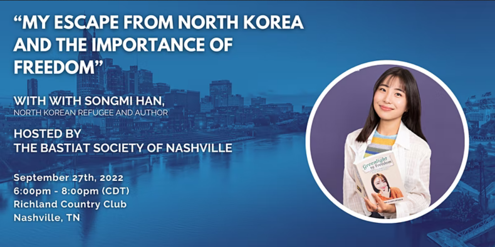 AIER Bastiat Society: “My Escape from North Korea and the Importance of Freedom” with Songmi Han