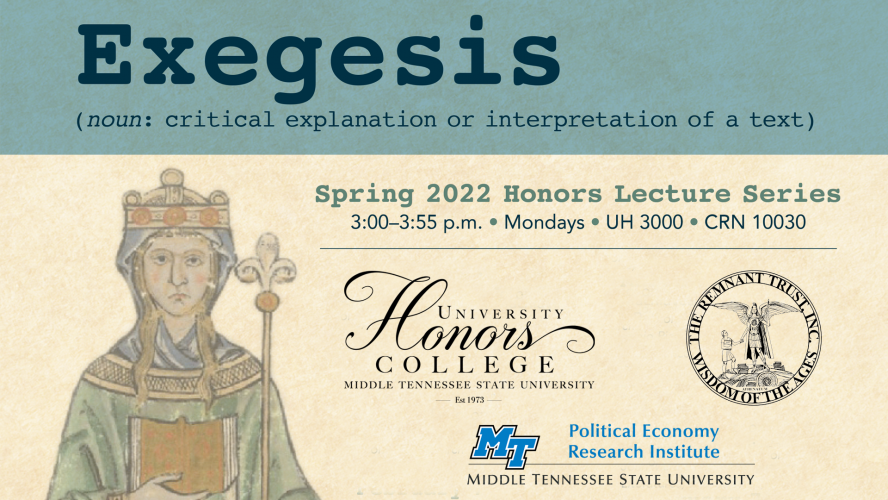Exegesis: Spring 2022 Honors Lecture Series