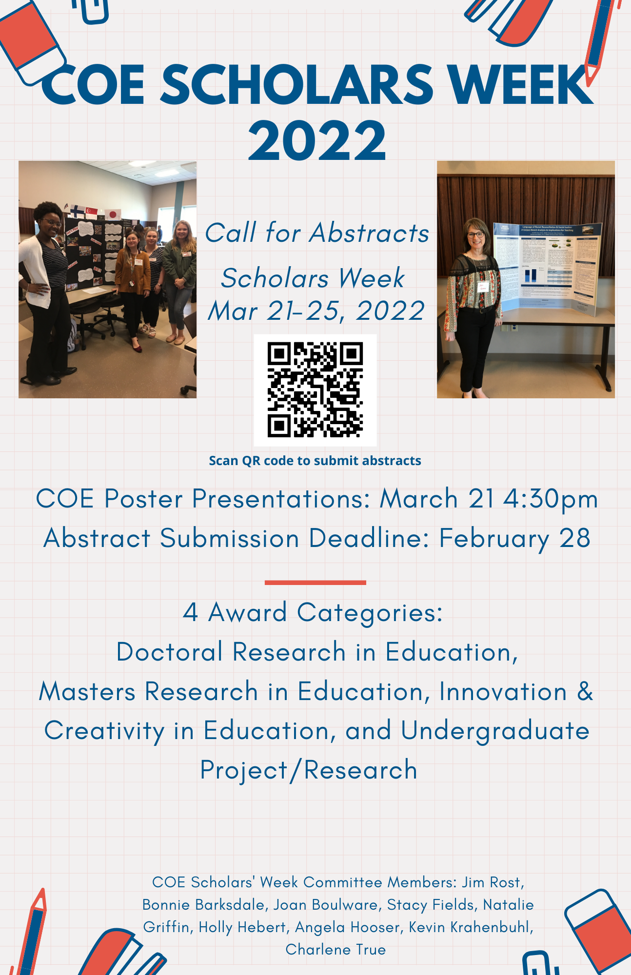 COE Scholars Week flyer 2022