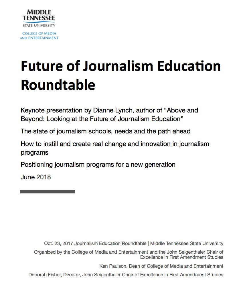Future of Journalism Education Roundtable Report