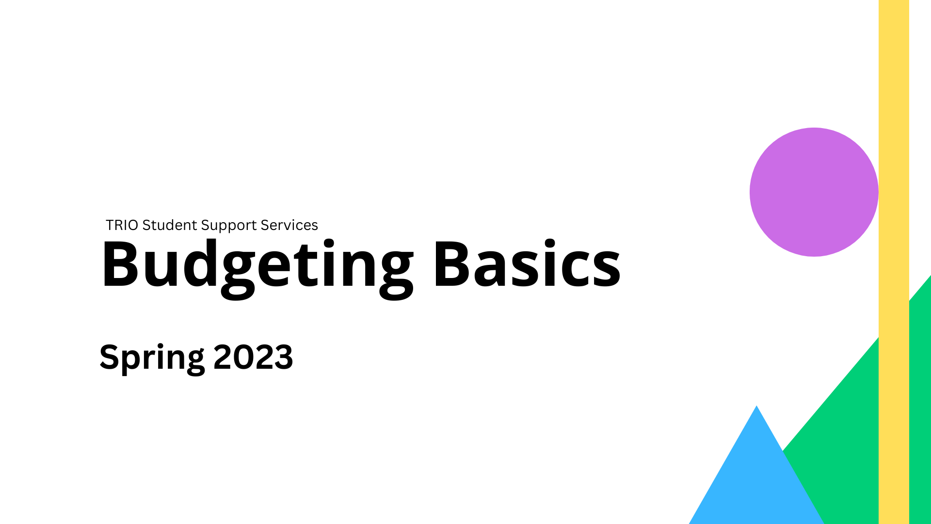 Budget Basics Workshop