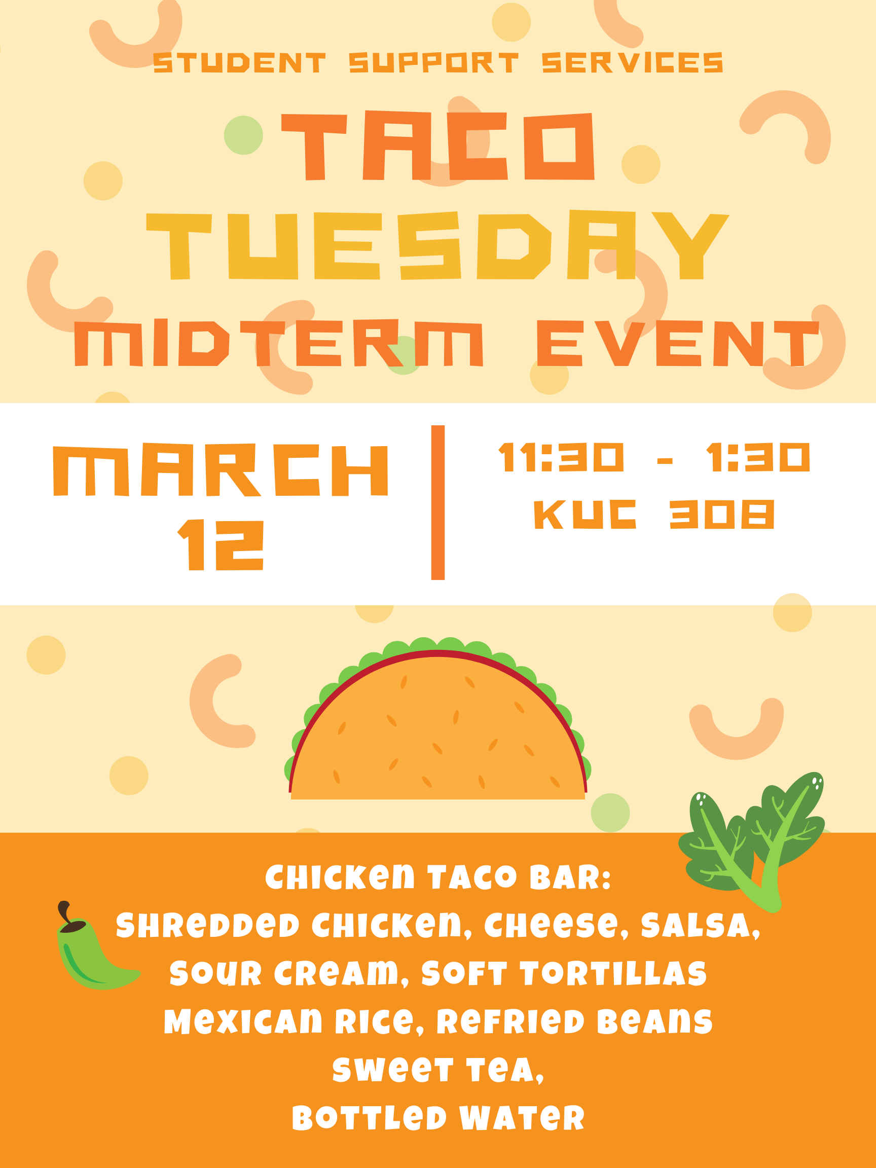 Midterm Review Lunch - March 12th - 11:30a - SSS Office