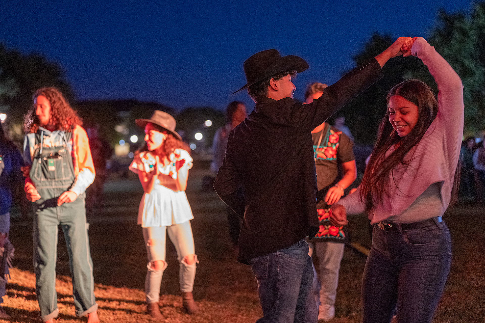 Students dancing