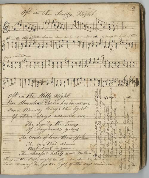 Manuscript Music Book Belonging to Milton Barlow.