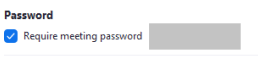 Zoom Password Setting